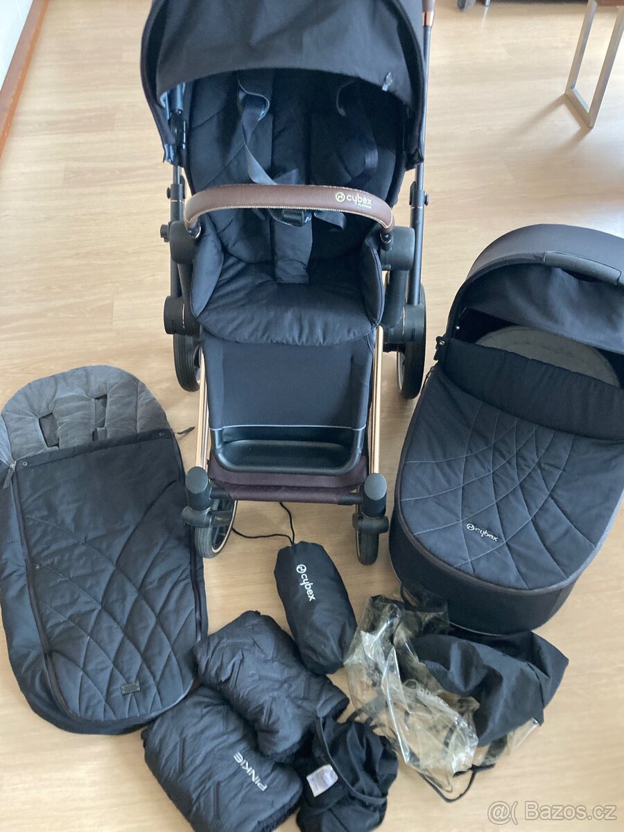 Cybex Priam Rosegold Deep Black 2021 korba + sporťák + výbav
