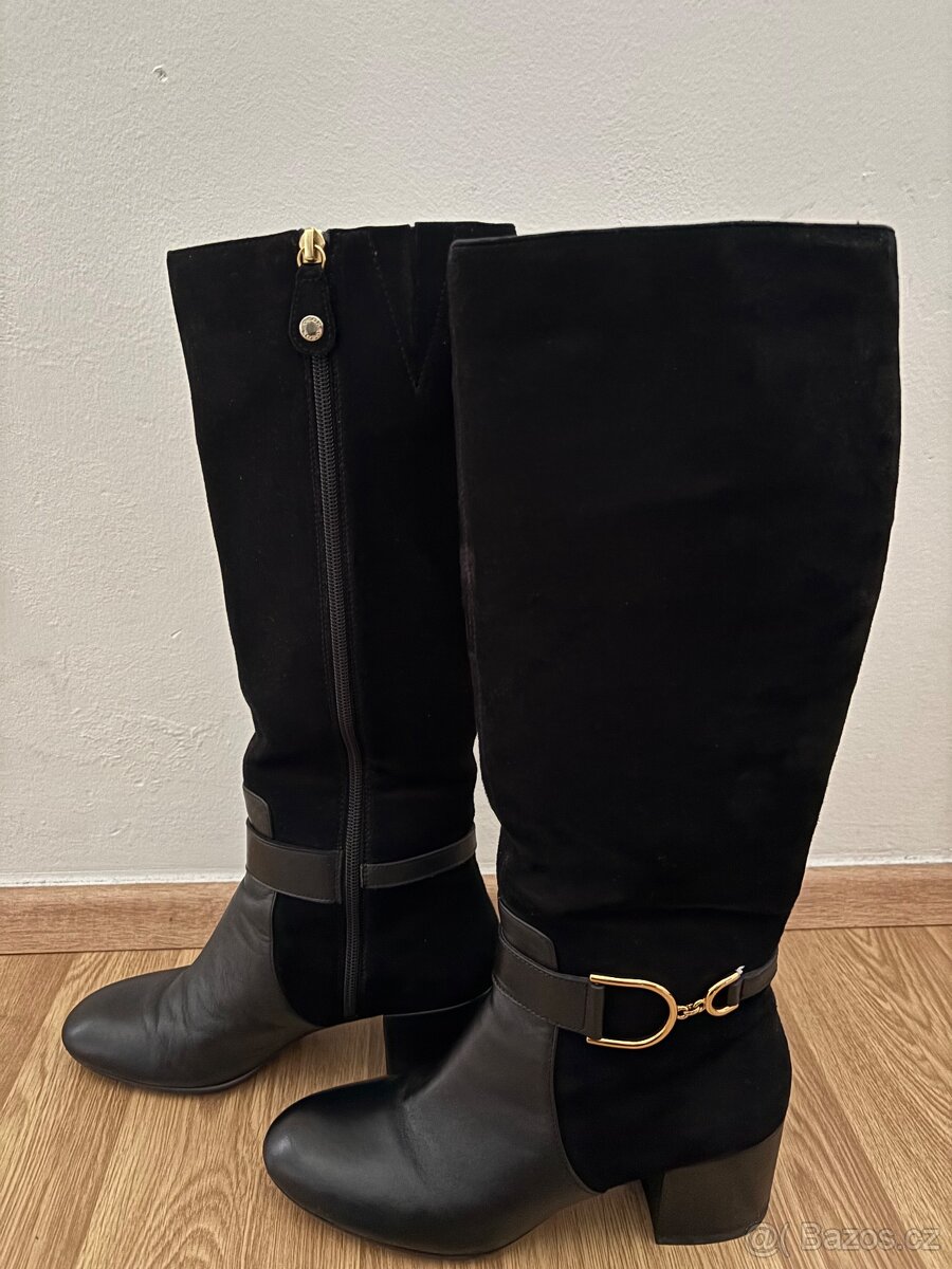 Kožené kozačky Geox vel. 38 ( odpovida 37/38)