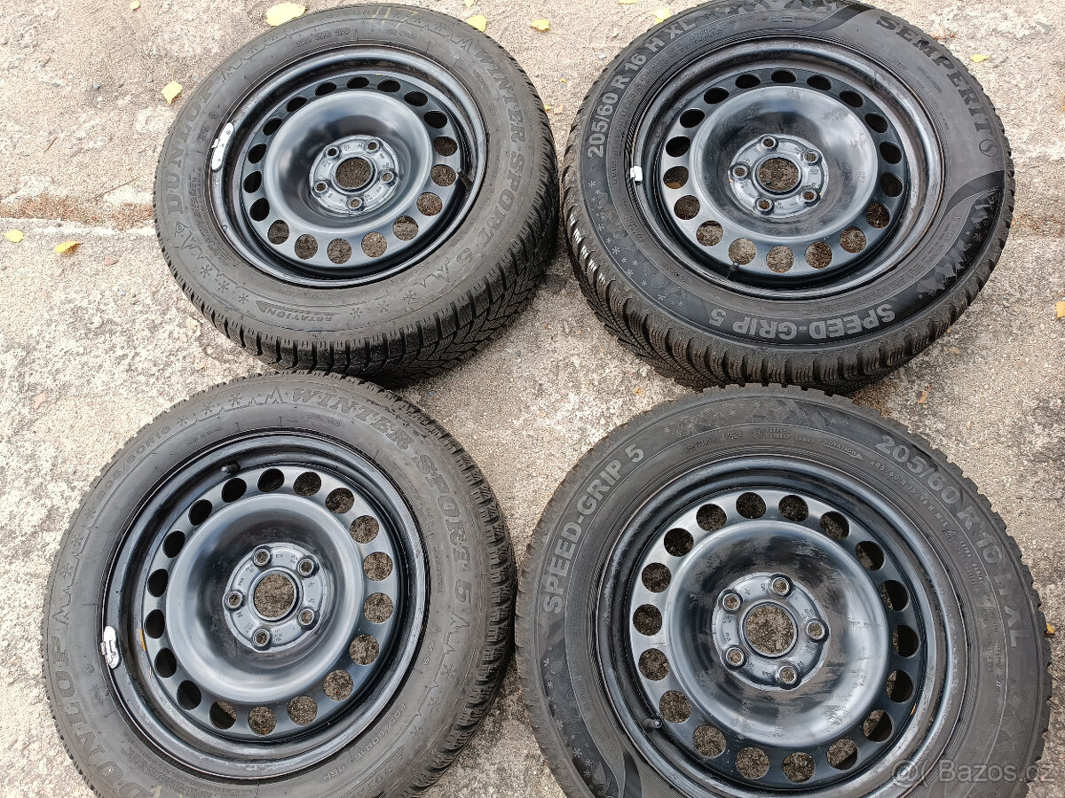 VW Touran II - disky 6,5x16 et48 + zimní 205/60/16