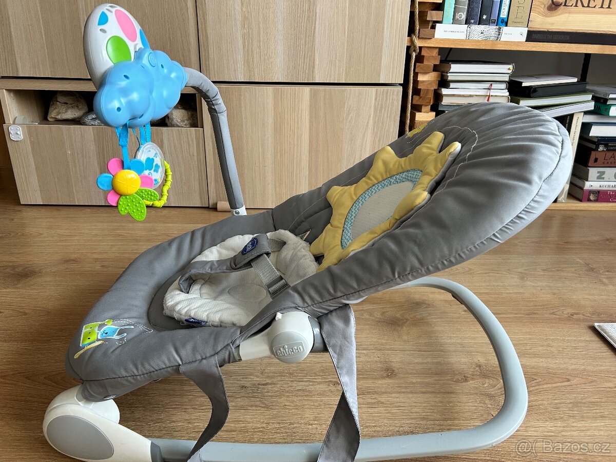 CHICCO Balloon Houpátko s melodií Dark Grey