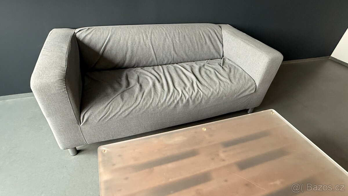 Ikea Klippan 2 místná pohovka, světle šedá
