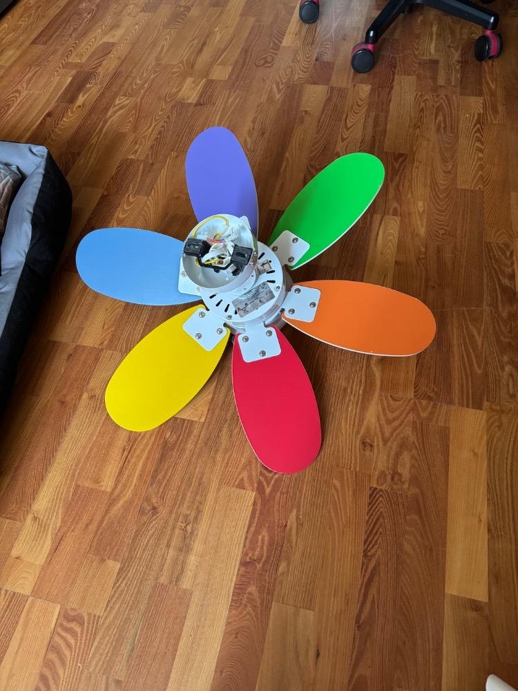 Stropní svítidlo s ventilátorem,Sulion 075165 RAINBOW COLOUR