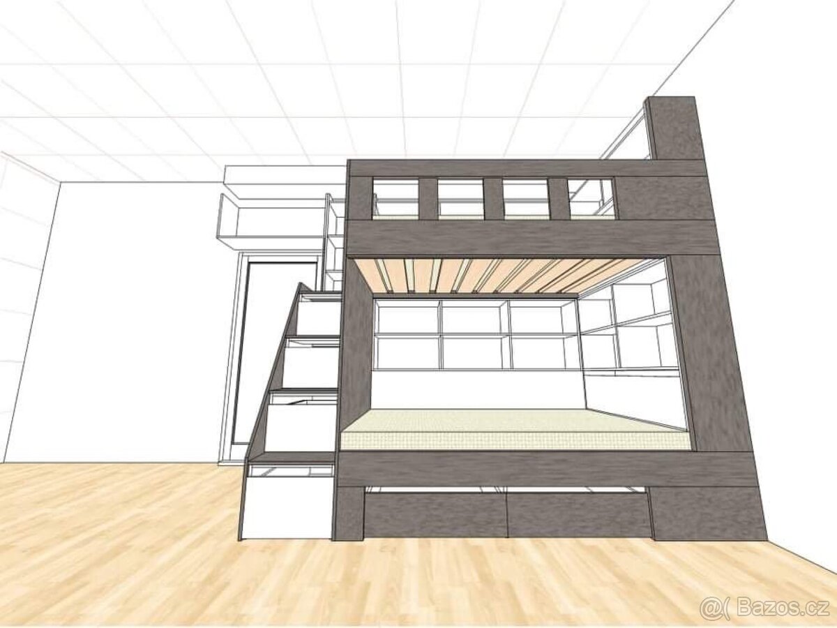 Patrová postel 2x120 cm