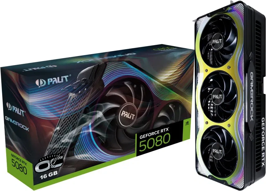 Grafická karta PALIT GeForce RTX 5080 GameRock OC 16G