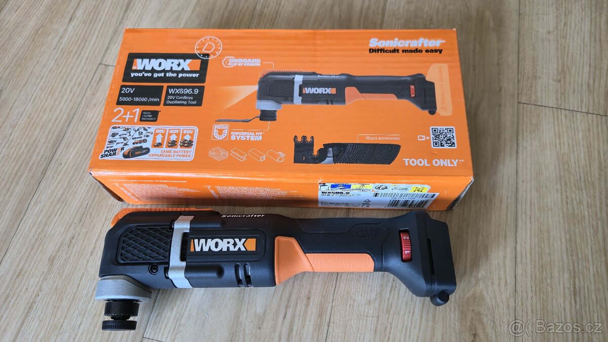 Aku multifunkční nástroj WORX 20V WX696.9 NOVÝ