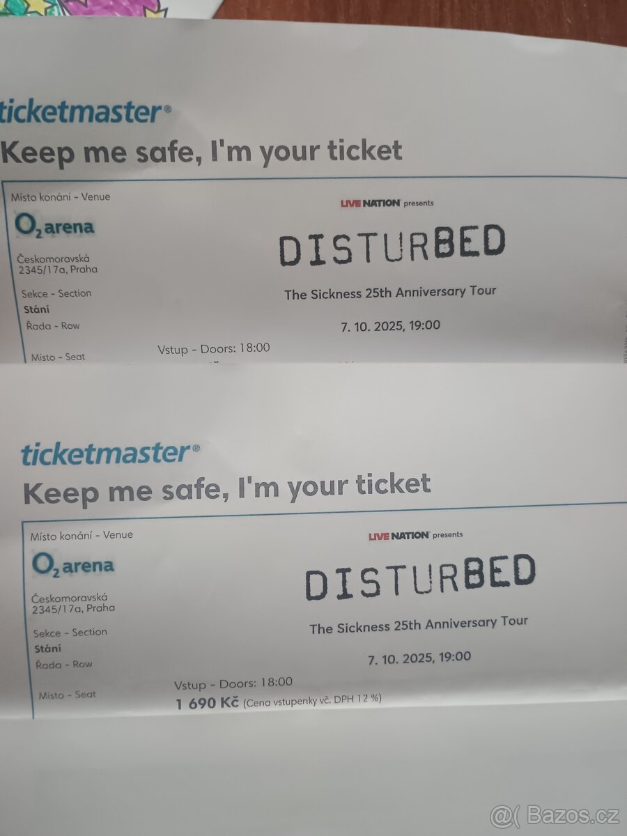 Disturbed. The Sickness 25th Anniversary tour.