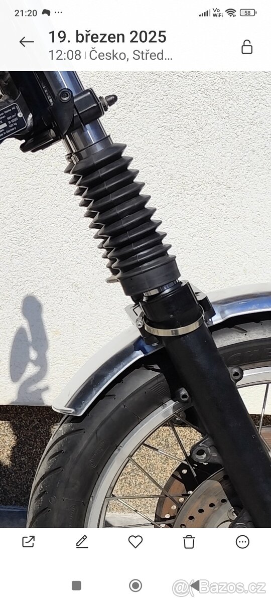 Gumové ochranné měchy na vidlici 41mm