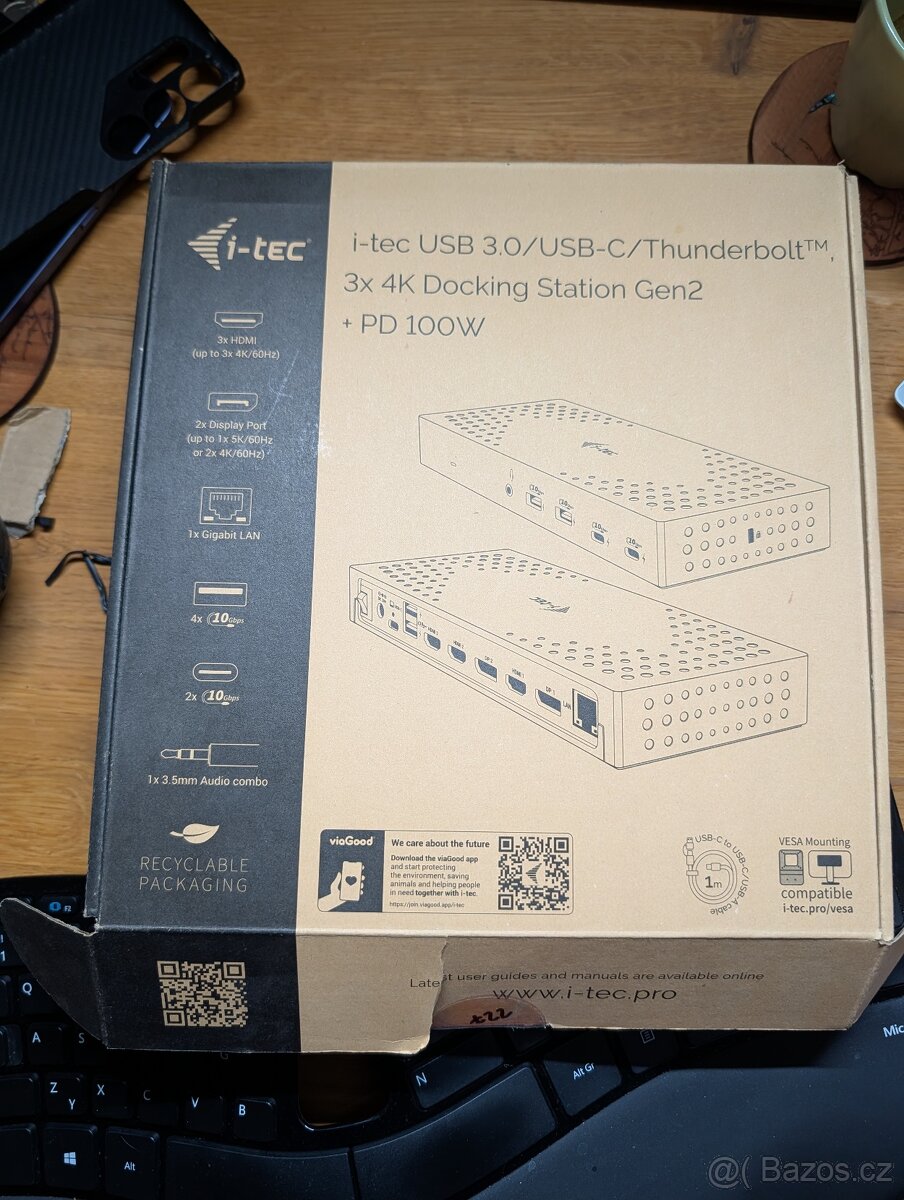 i-tec USB 3.0 / USB-C / Thunderbolt, 3x 4K Docking Station G