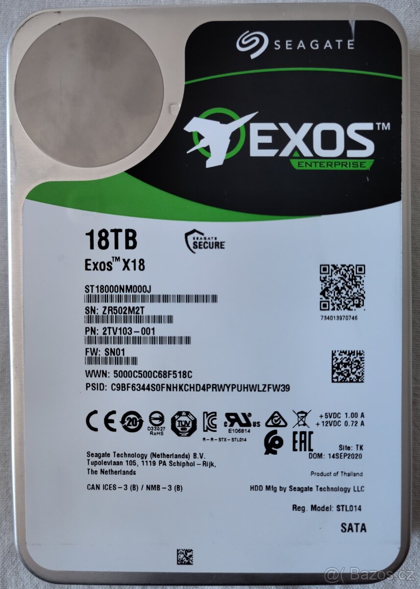 HDD Seagate Exos X18 18TB
