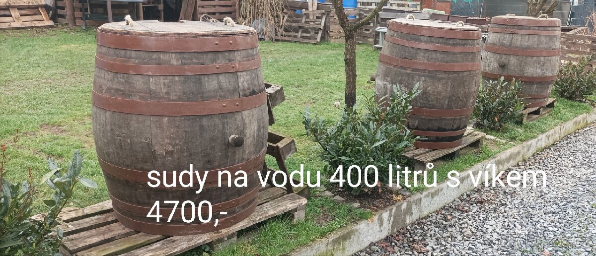Dřevěné sudy, dubové 400 litrů