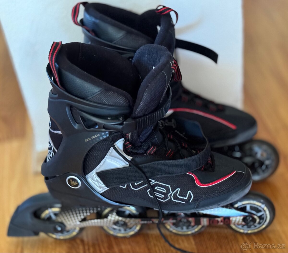 Brusle K2 Moto 84 vel. 44.5 + chrániče – jako nové