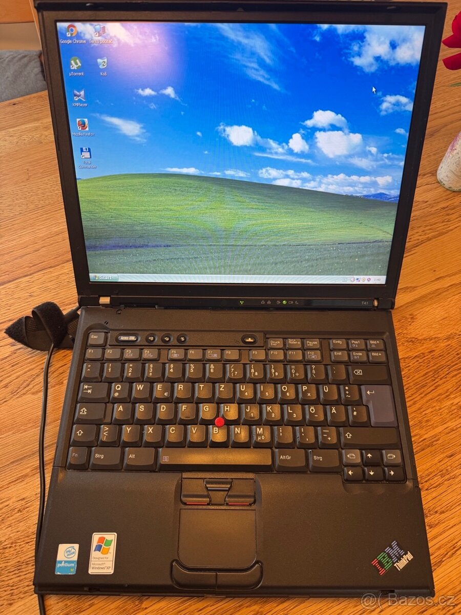IBM T41 notebook (1600 Mhz, 1,5GB RAM, adaptér)