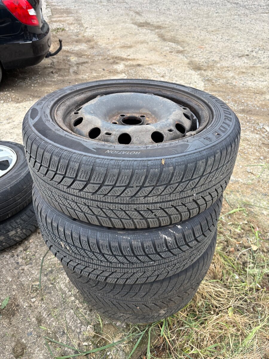 Pneu na diskach 195/55/15 roztec 5x100