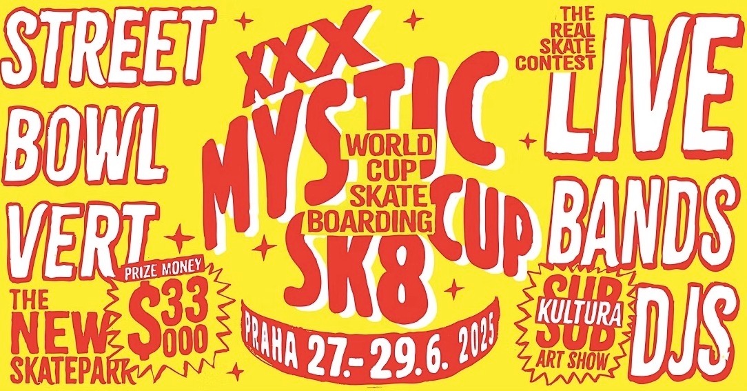 Dvě třídenní vstupenky - Mystic Sk8 Cup 2025