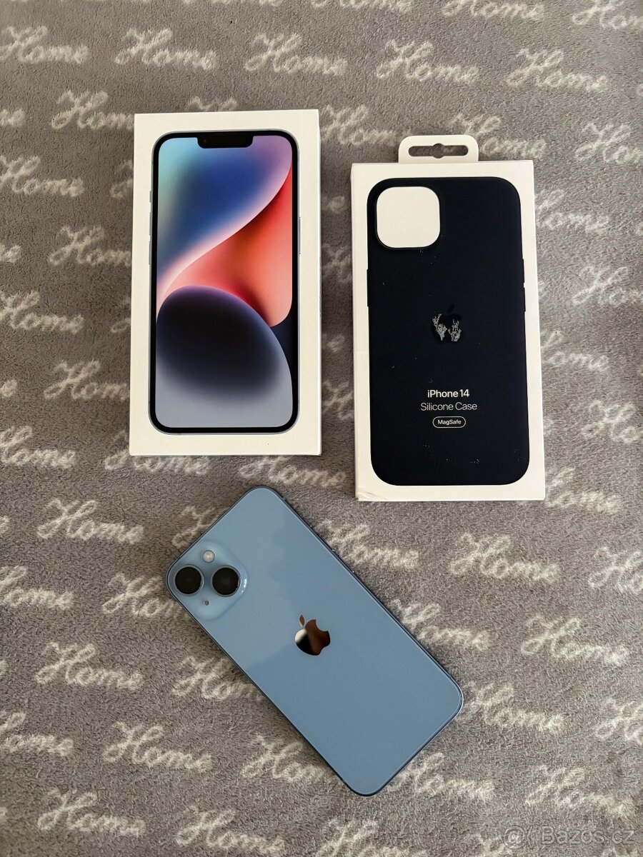 IPhone 14 (128gb) TOP STAV BATERIE 98% ZÁRUKA DO LEDNA 2027