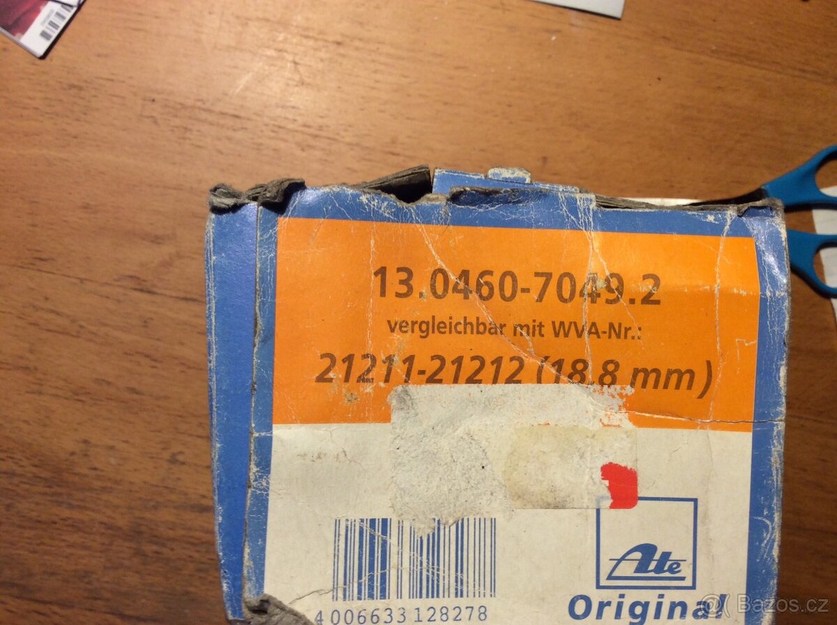 Brzdové destičky přední  Ate 607049