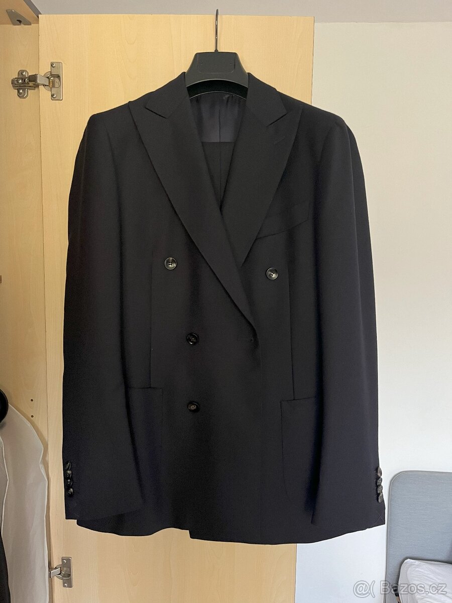 Nový vlněný oblek Suitsupply Havana Navy vel. 50