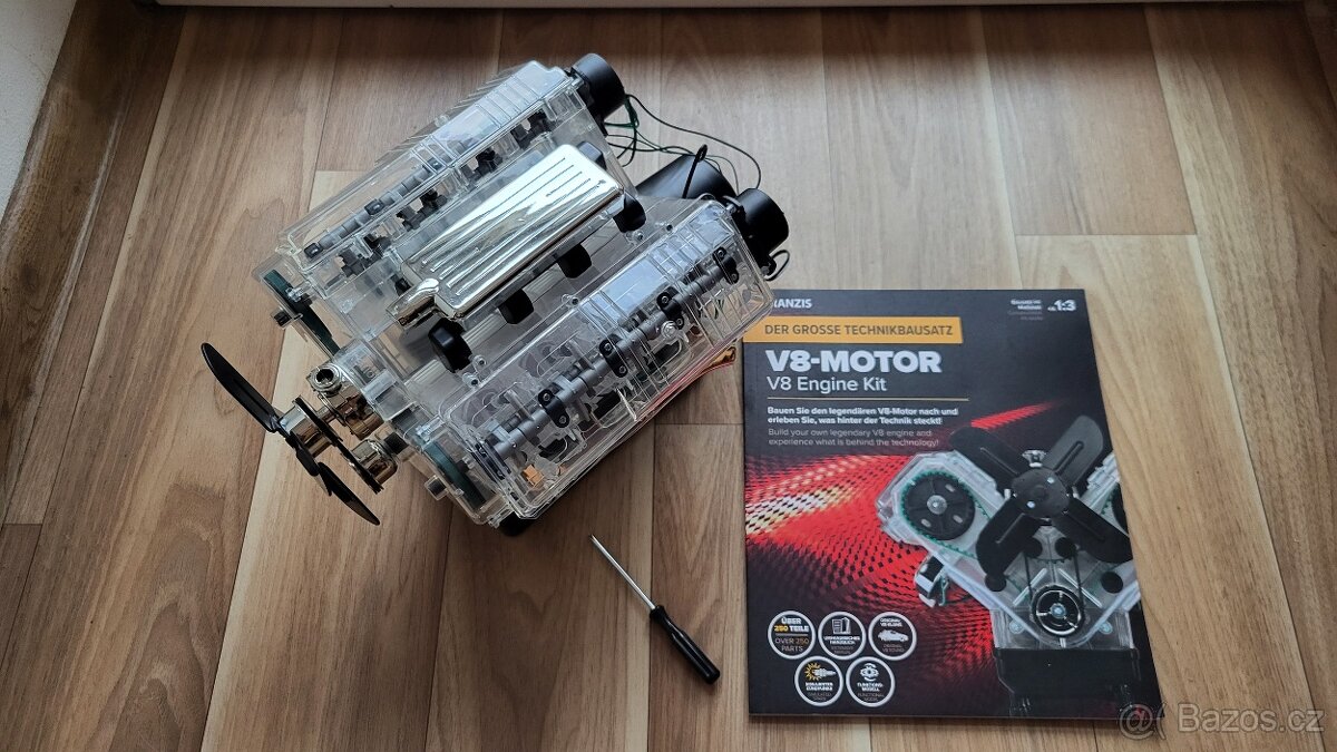 Franzis maketová stavebnice motoru V8 v měřítku 1:3 a zvuk