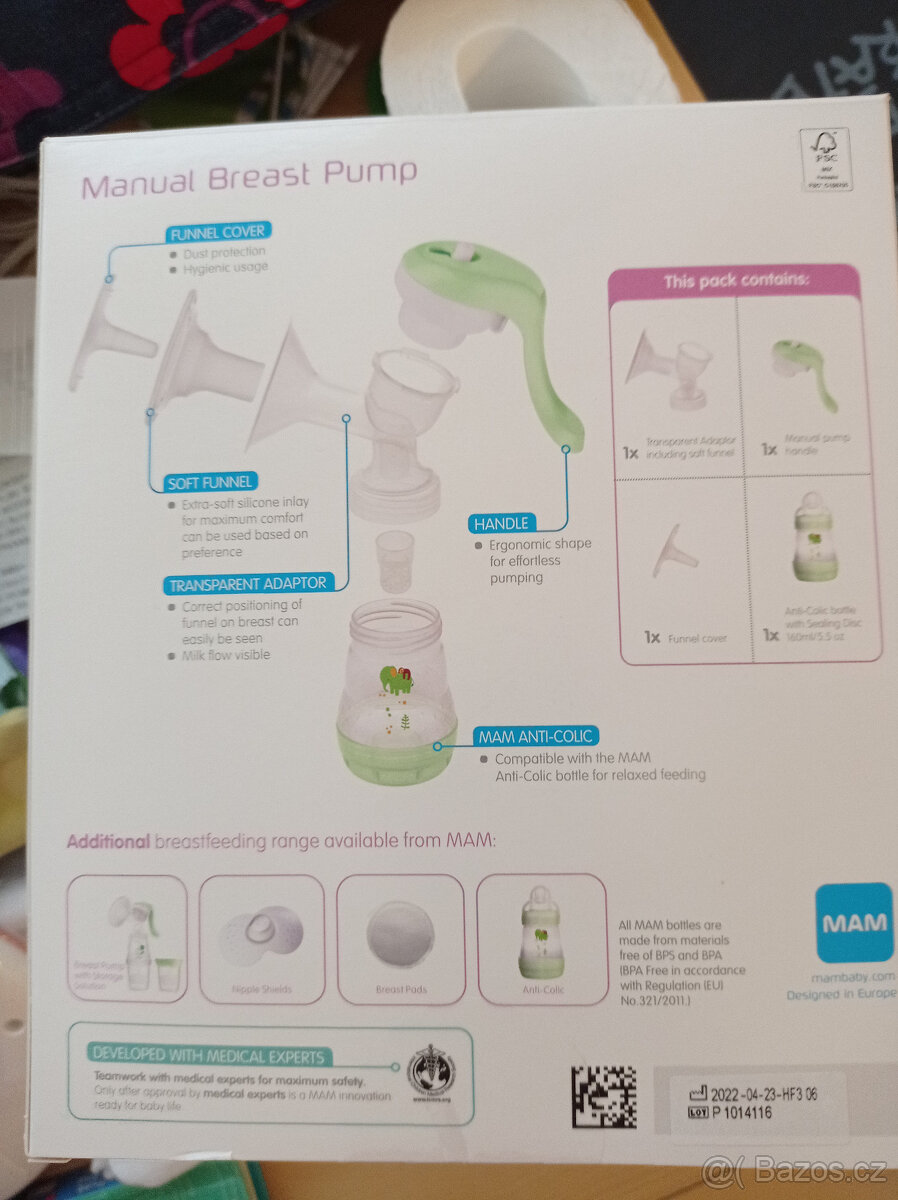 odsavačka mléka MAM