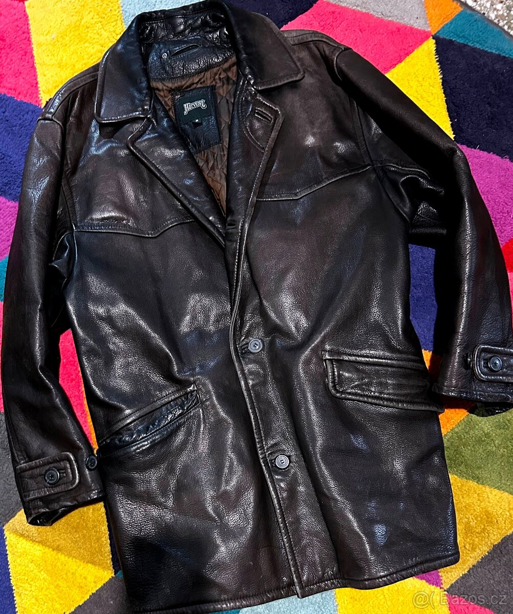 HARVEST PÁNSKÁ KOŽÁRNA-KOŽENÁ BUNDA 100% LEATHER -TEPLÁ