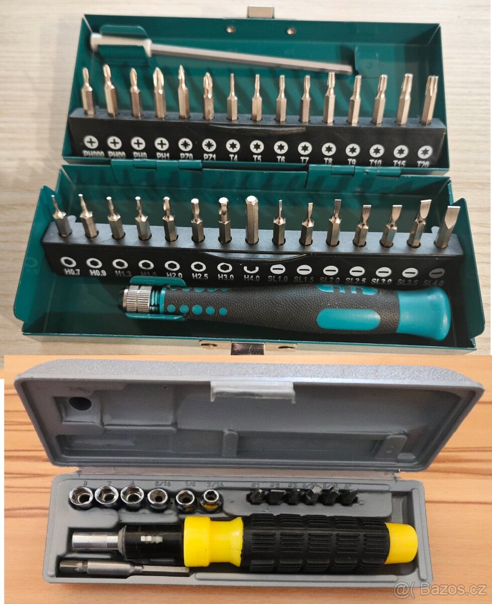 Nářadí minisřoubovák s bity a račna