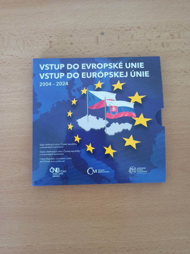 Sada oběžných mincí 2024 Vstup ČR a SR do EU