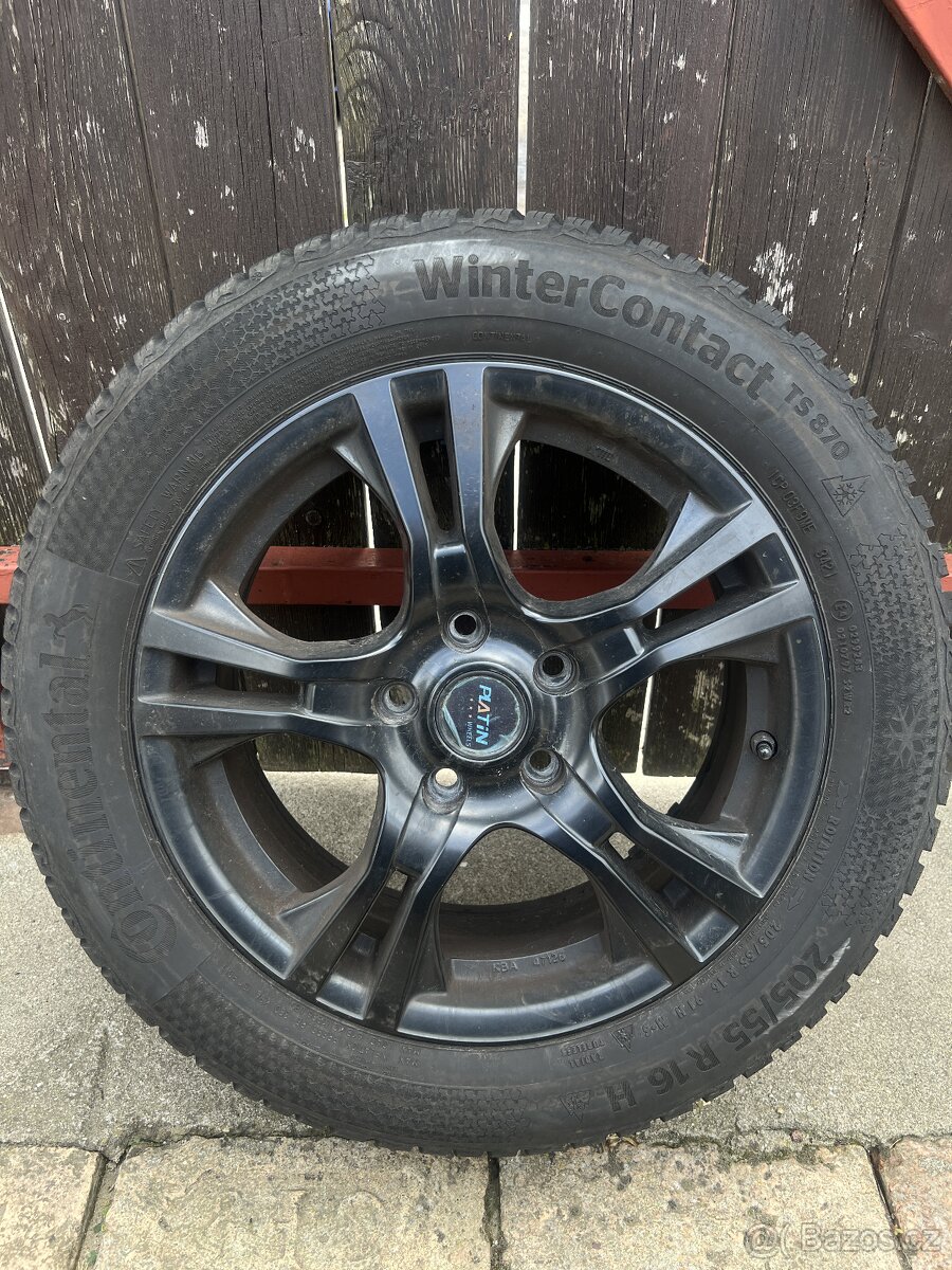 Platin 6,5J x 16 ET 48 + Zimní Continental 205/55/16