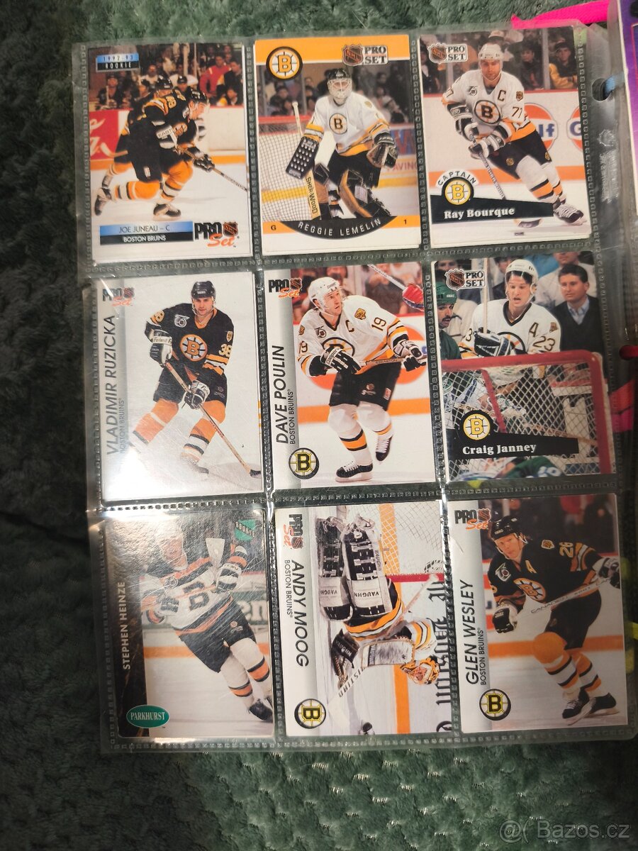 Album hokejových karet NHL 1990–1993 (cca 700 ks, Pro Set, S