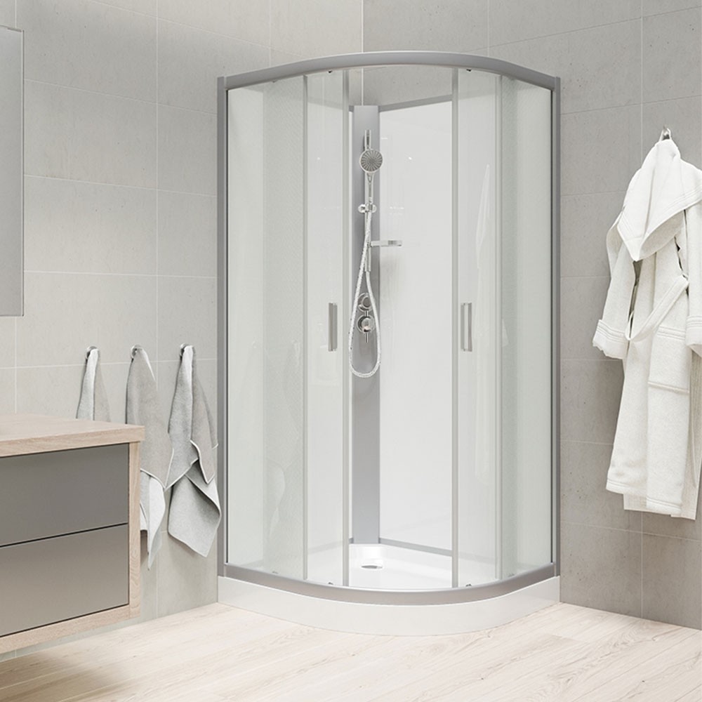 Mereo Sprchový box, čtvrtkruh, 90 cm, CK35122KBW
