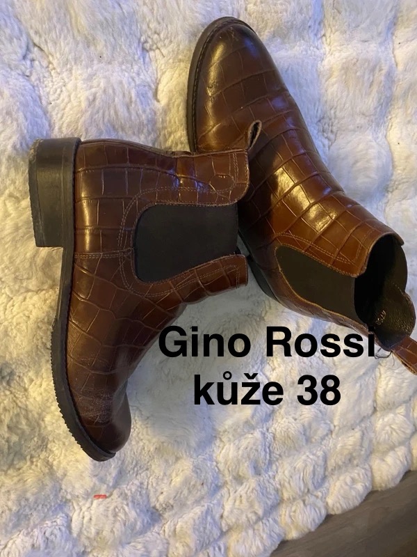 Gino rossi kozene cerne hnede kozacky 38 nove