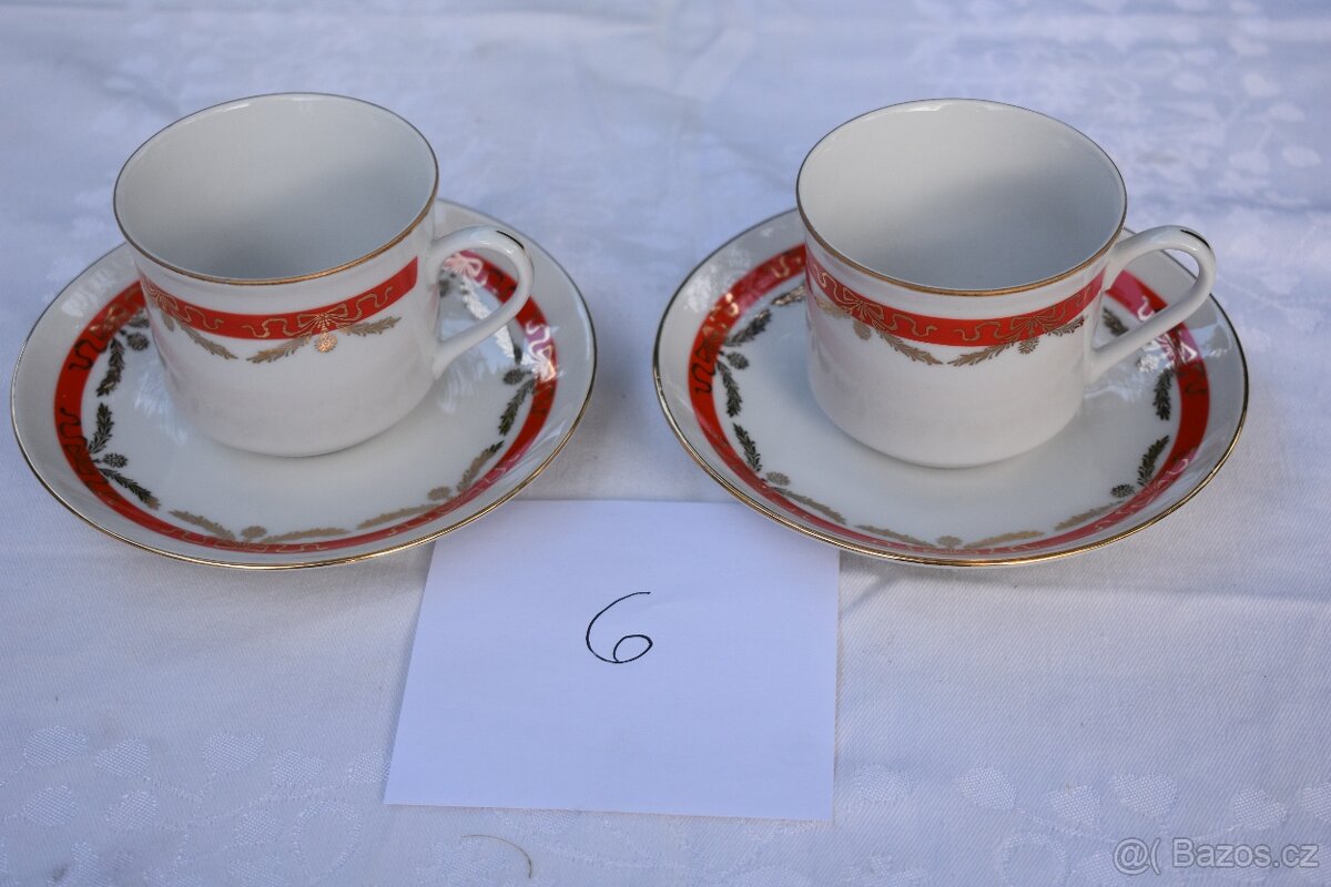 Kávové šálky porcelán