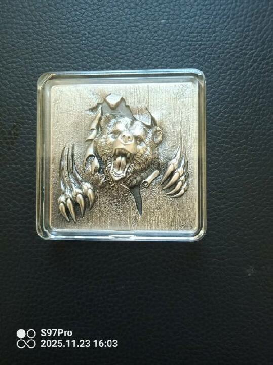 Stříbrná mince medvěd 2 oz