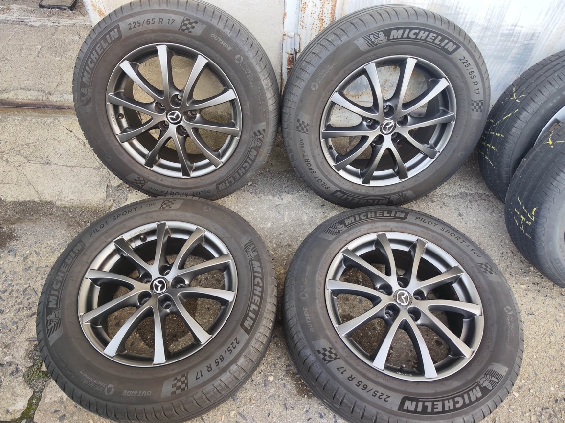 17"letní antracit alu sada 5x114 origo Mazda CX5 CX7 225/65