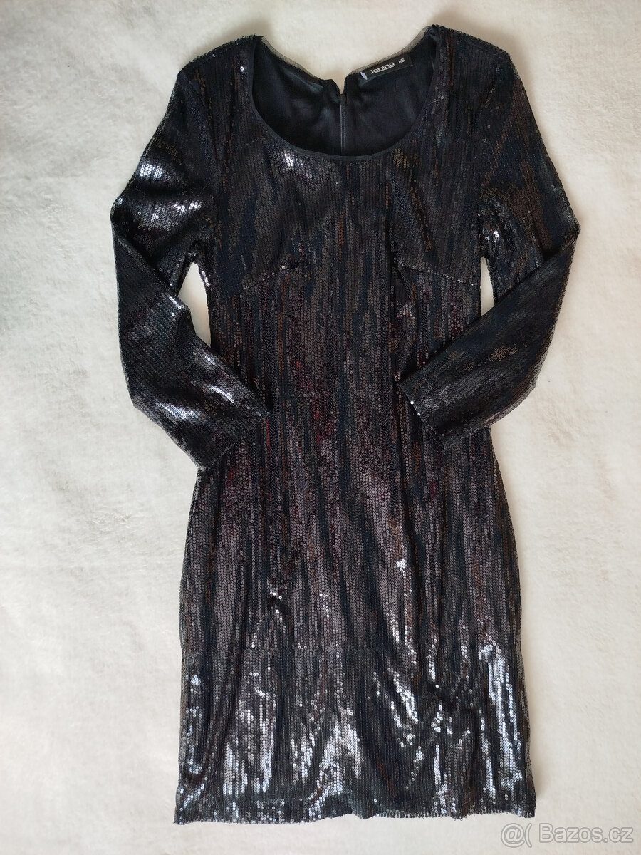 černé, flitrové šaty, zn.Janina