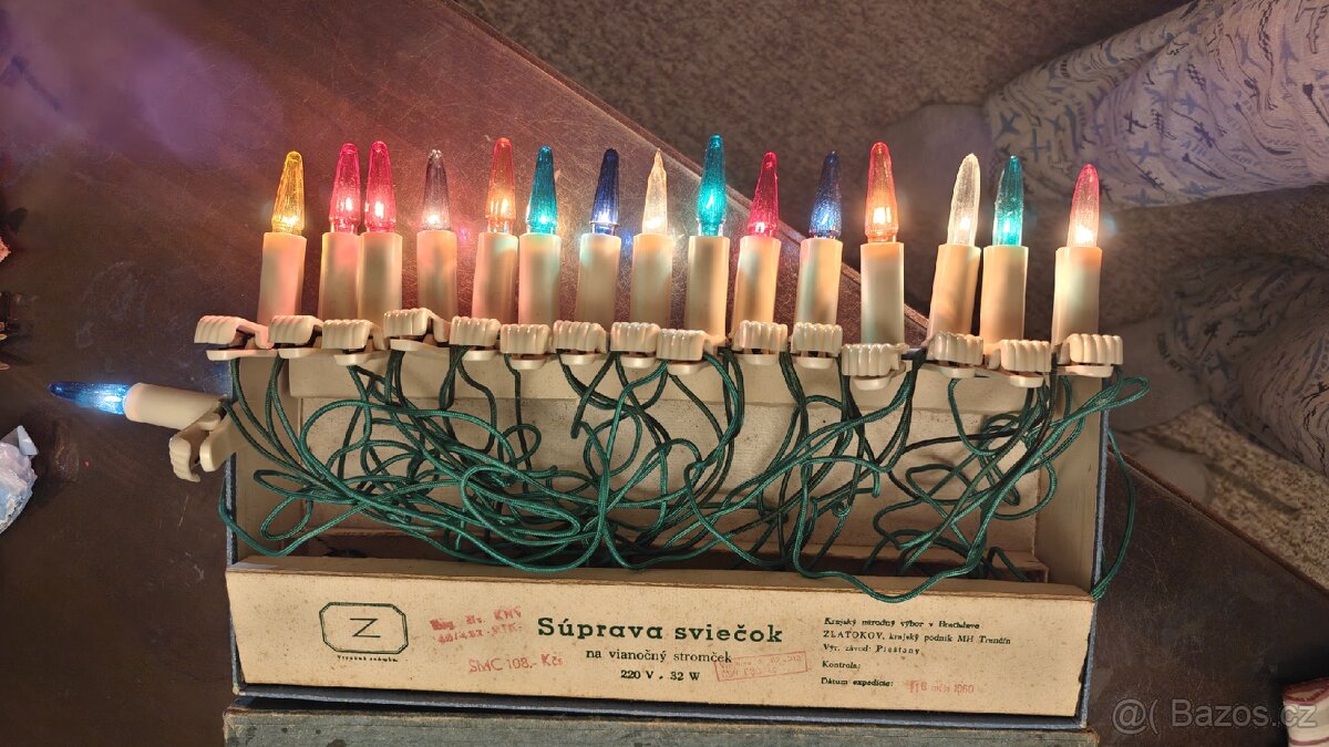 Vánoční světýlka, retro