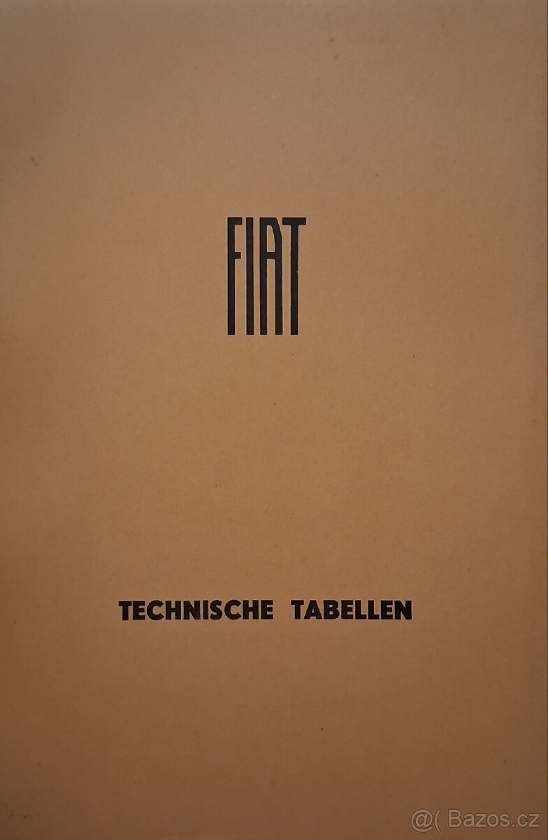 FIAT - všechny typy (50-70.let) tabulky, hodnoty, seřízení