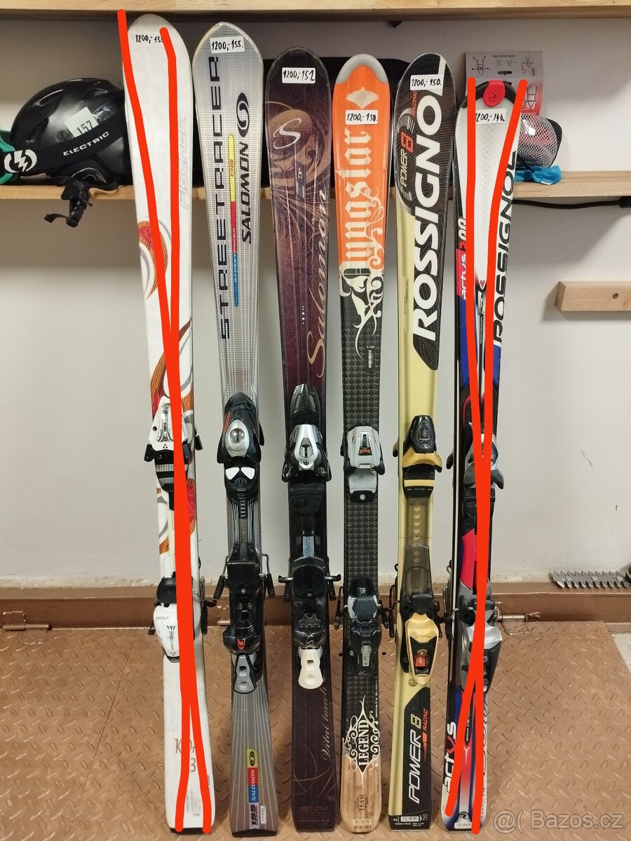 Carvingové lyže Fischer 155cm,Salomon 152,Dynastar,Rossignol
