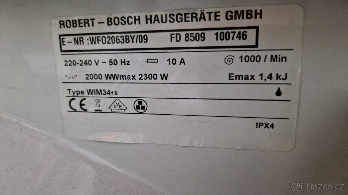 Bosch WFO2063BY pračka - náhradní díly