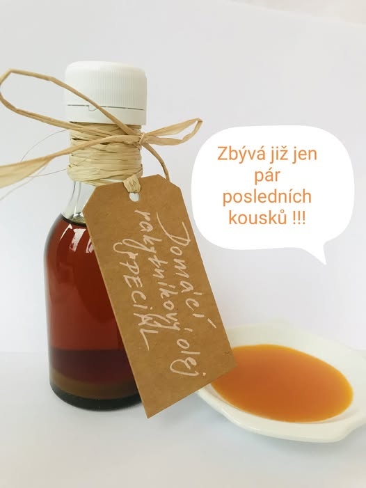 Domácí nefiltrovaný BIO rakytníkový olej SPECIÁL , 100ml.