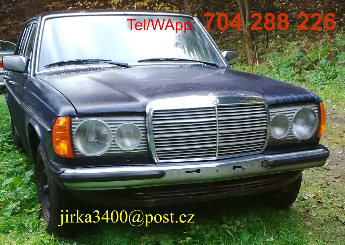 Prodám Mercedes w123, 2.0 benzín, 1978, 138.000km