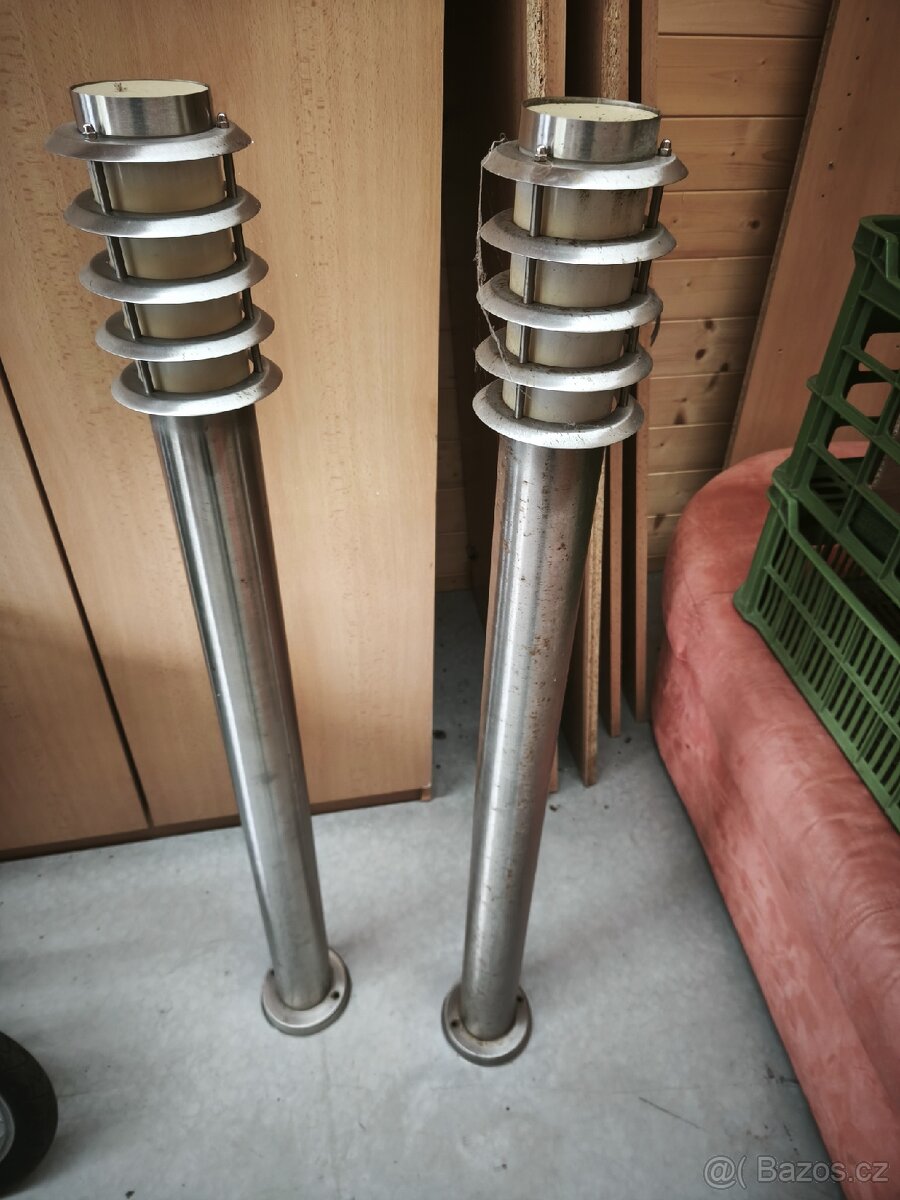 Venkovní sloupové osvětlení nerez 2ks