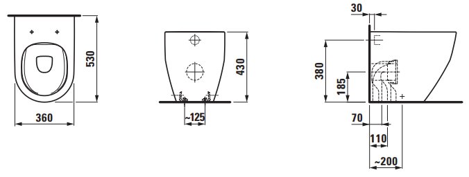 stojící wc LAUFEN Pro rimless