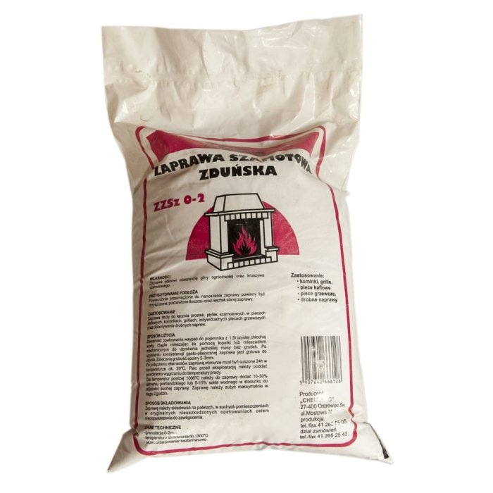 CHEMATEX šamotová malta 25 Kg, nabízím 2,5 pytle