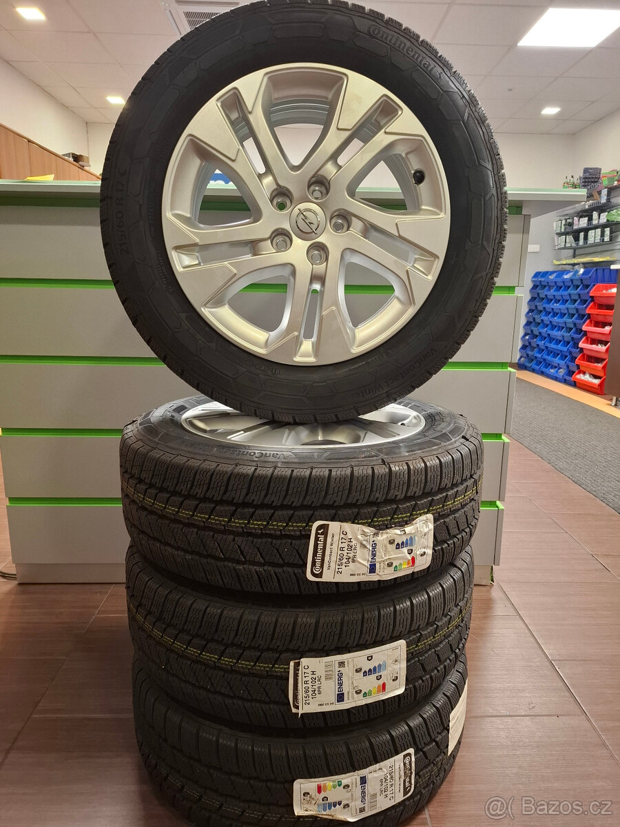 Nová zimní sada orig. Opel Vivaro 215/60 R17 C Continental