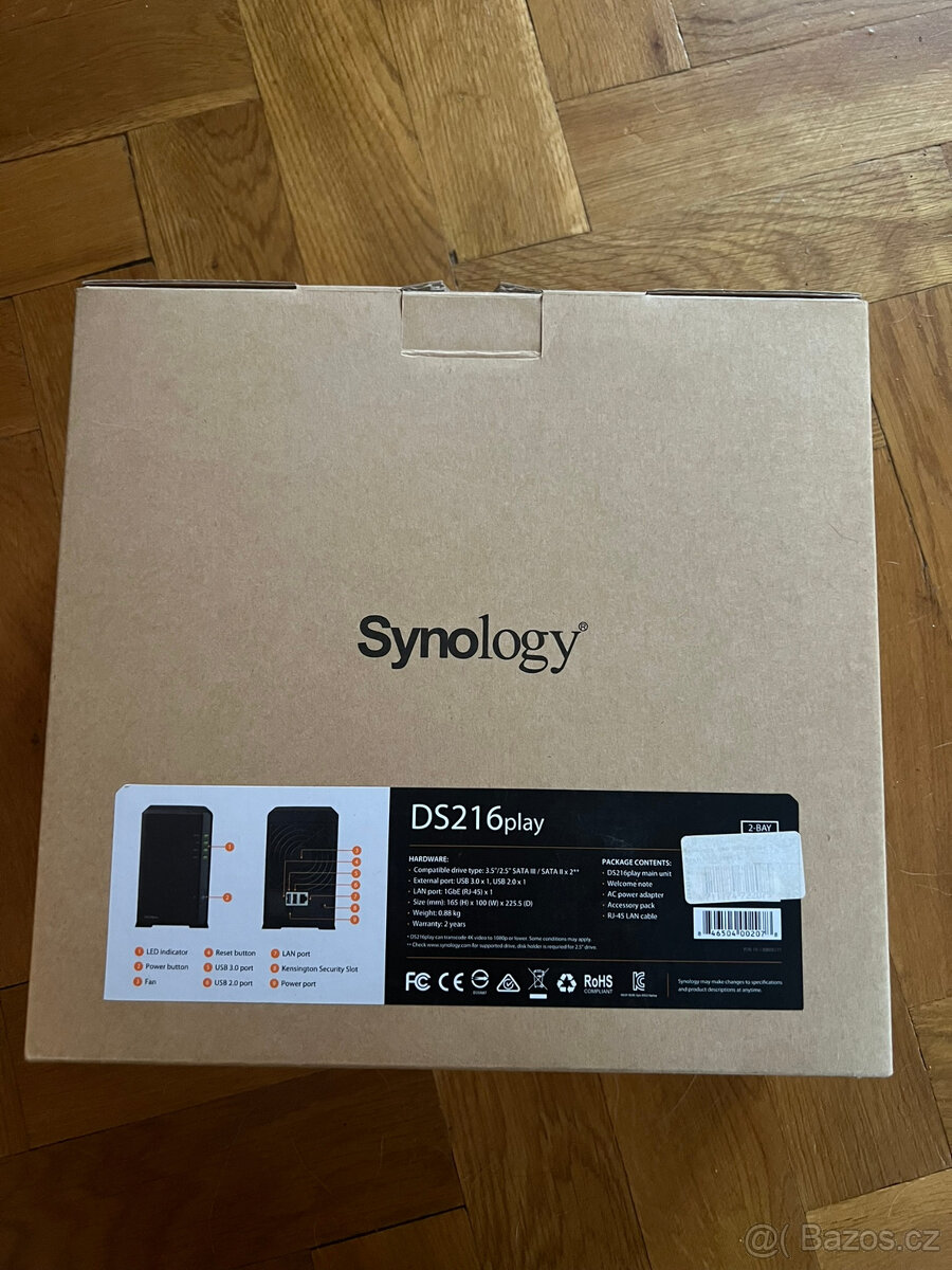 Synology DS 216Play případně i s 2x1TB HDD