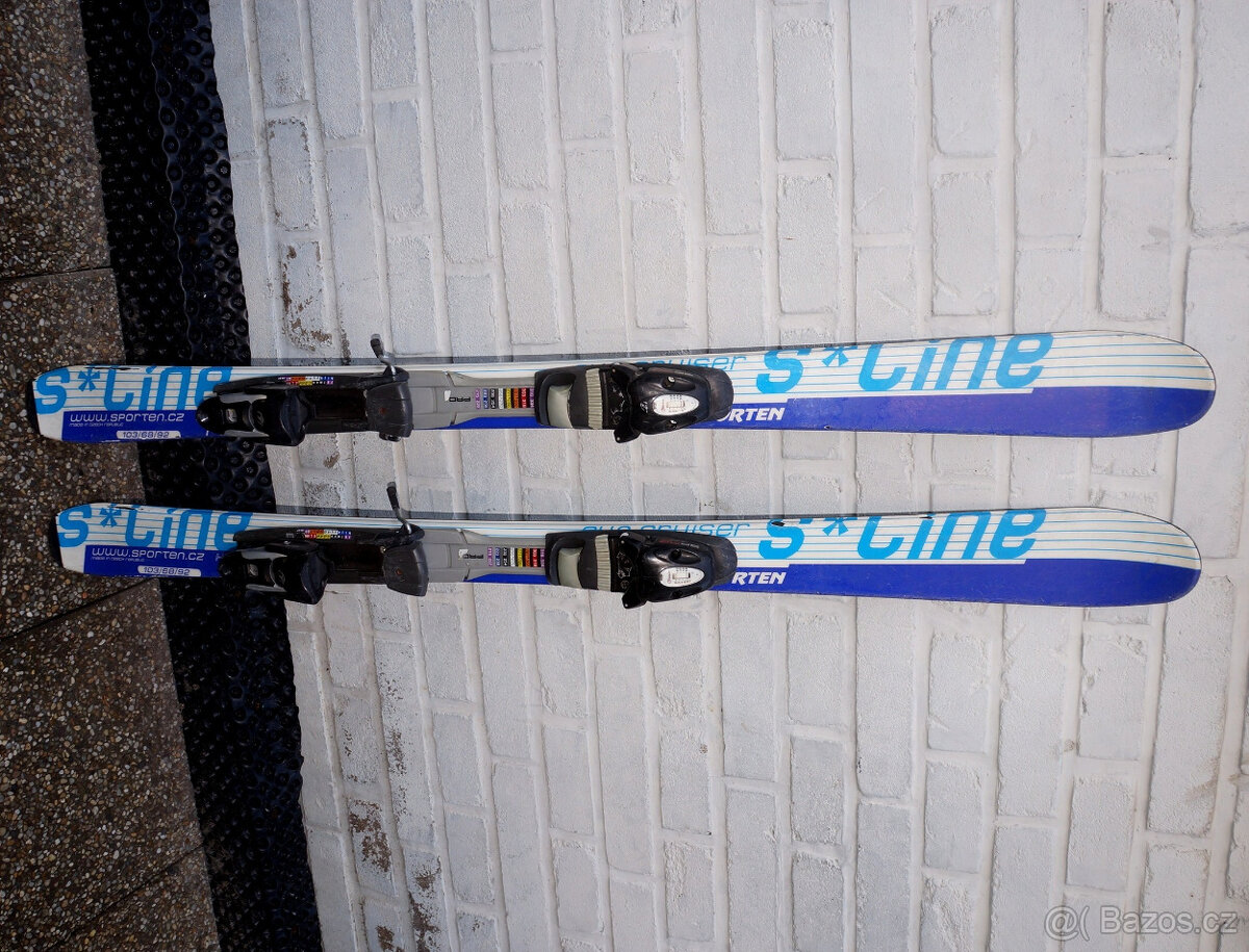 Dětské lyže 127 cm Sporten, dobrý stav.