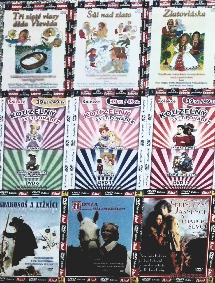 Dětské DVD a CD nové a nerozbalené, sběratelské kusy 49/kus