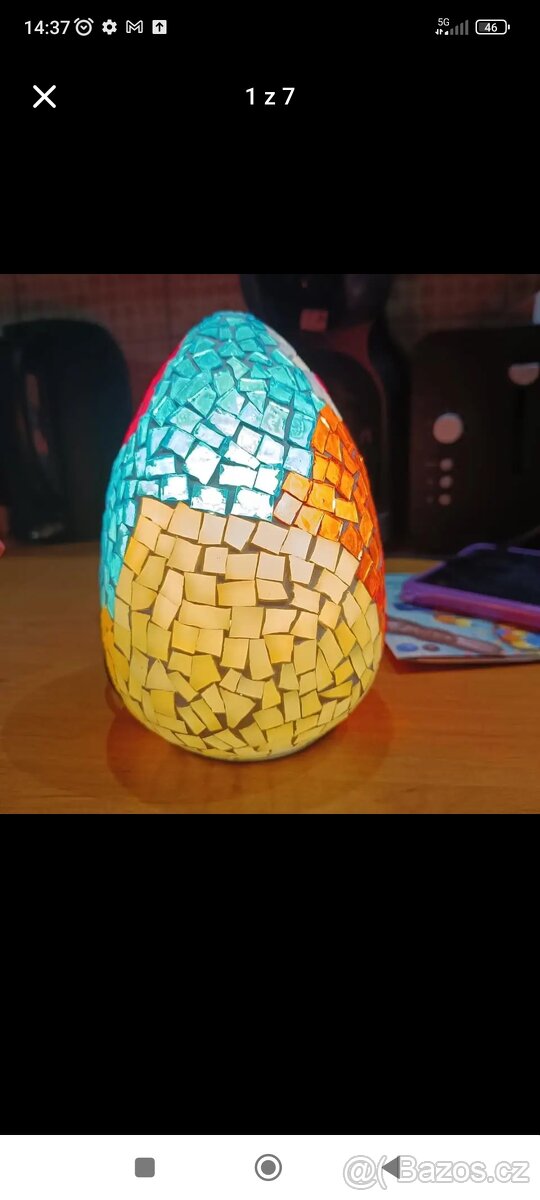 Mozaiková stolní lampa