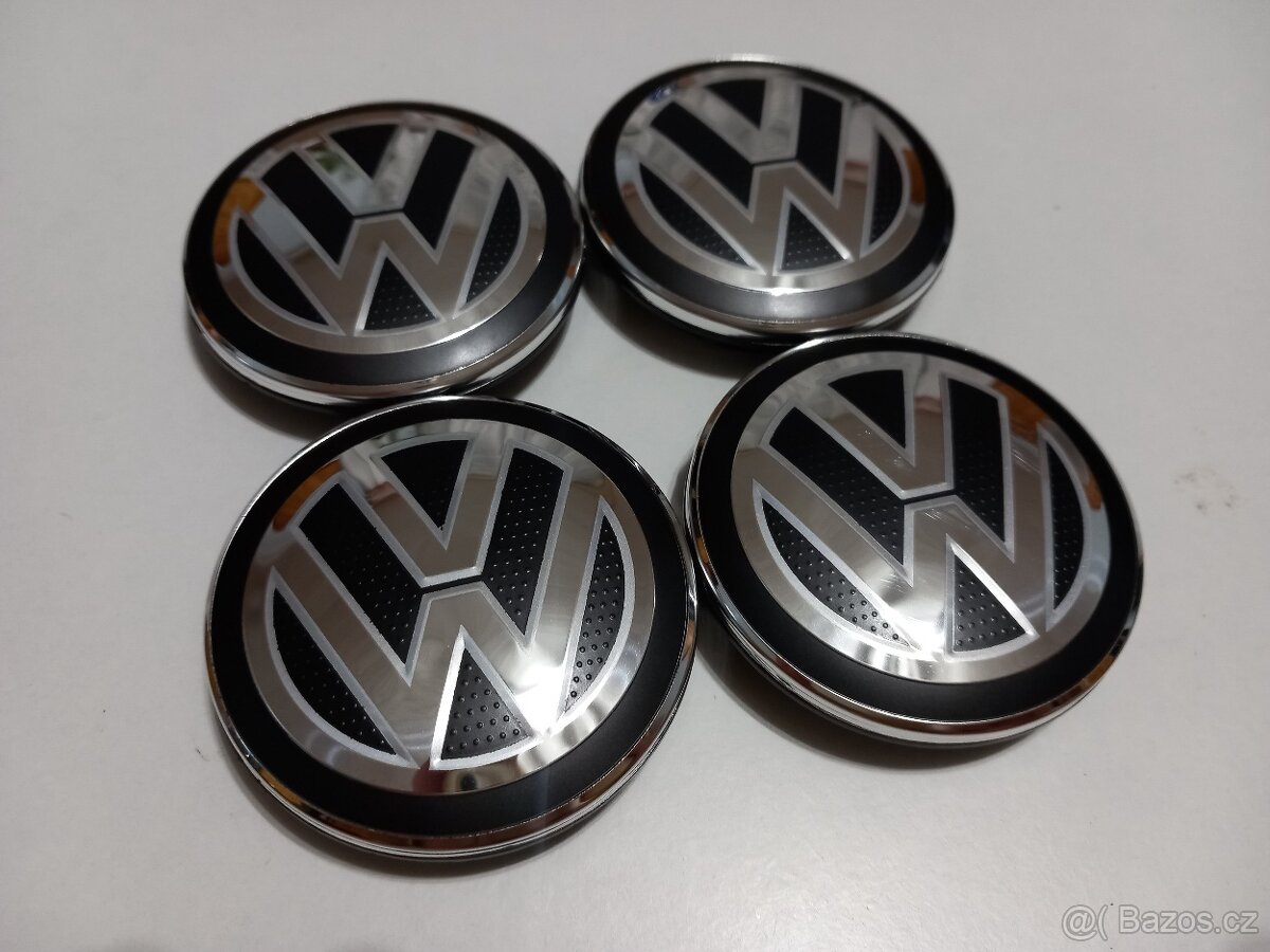 Středové krytky Vw, 65x56mm, strukturované logo