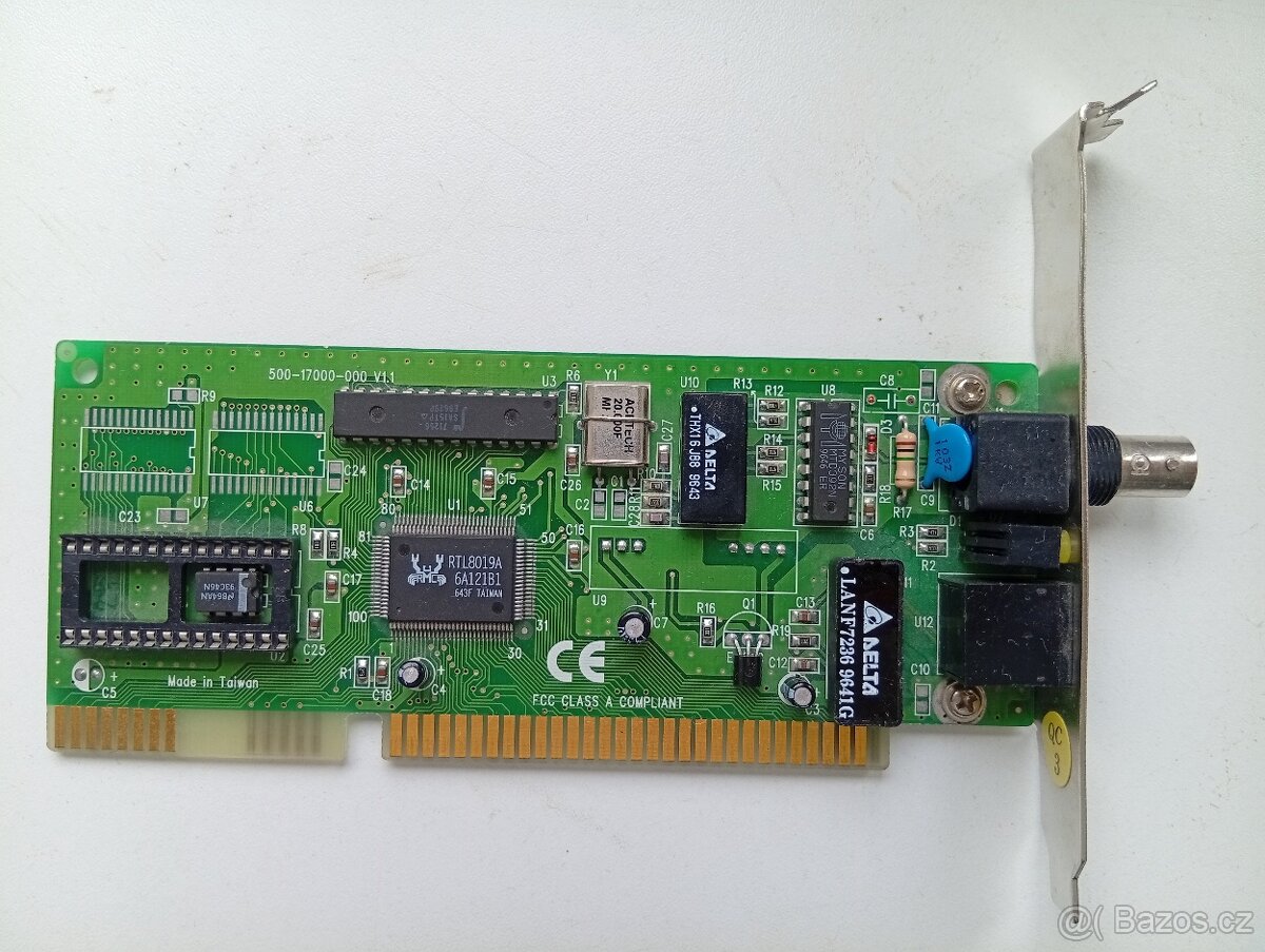 Retro grafická a síťová ISA karta – S3 Trio64V+ + Realtek RT